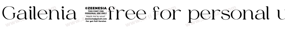 Gailenia (free for personal use only)字体转换